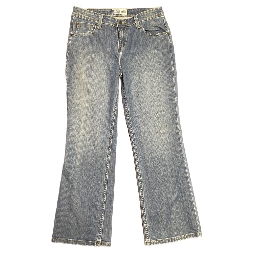 SIGNATURE by LEVI STRAUSS mid rise bootcut jeans, 8 short